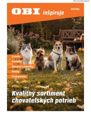 OBI leták  s platnosťou 15. 9. - 14. 10. 2026 Kvalitny sortiment chovatelských potrieb